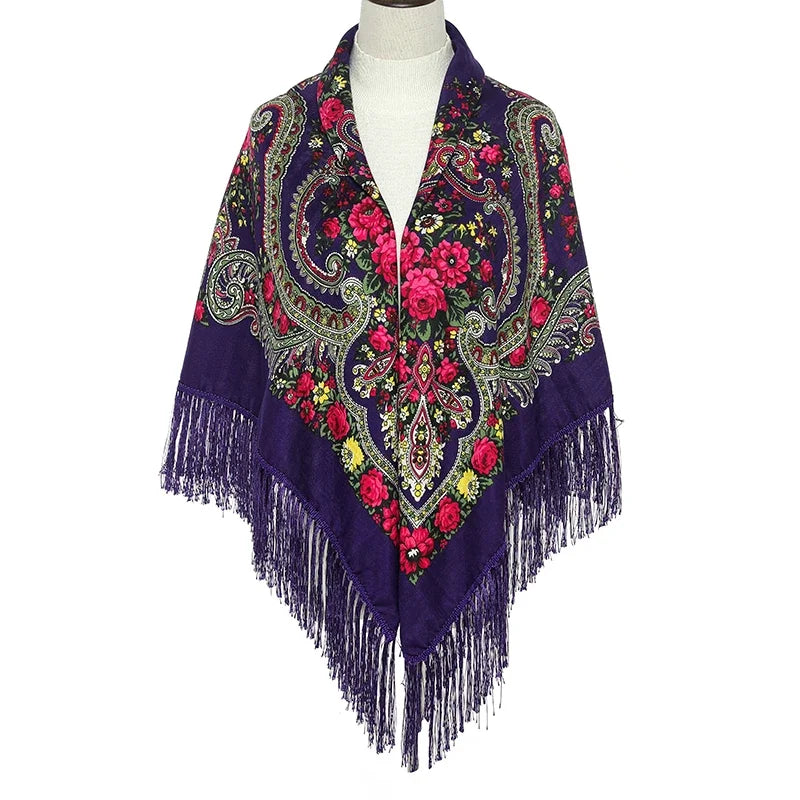 Écharpe Carrée Florale